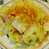 キャベツと豚の重ね蒸し　レンジで5分！